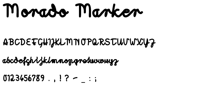 Morado Marker font
